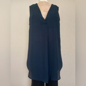 Zara Deep Blue V-Neck Tunic
